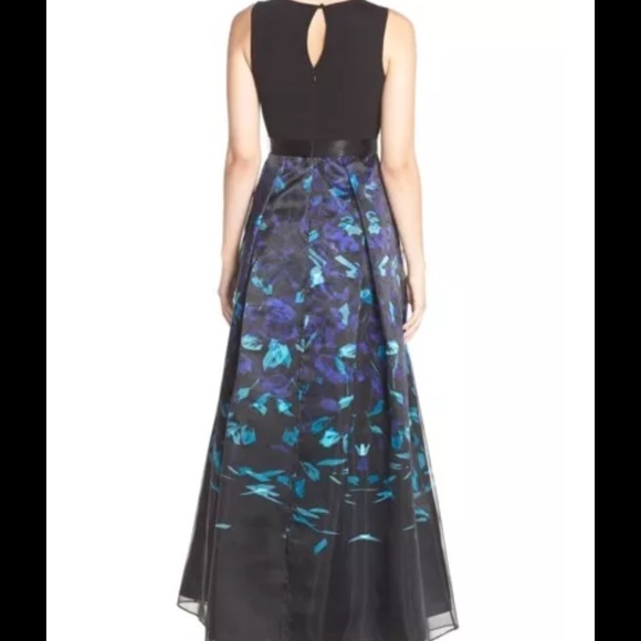 *SOLD* Aidan Mattox Print Satin & Ballgown6 Dress - Picture 2 of 4