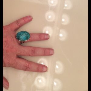 Stella & Dot turquoise sterling silver ring