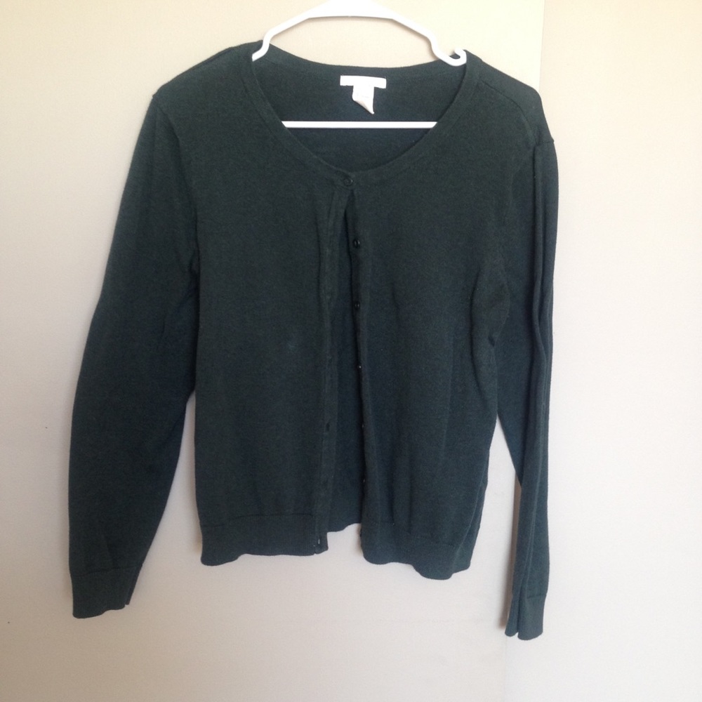 H&M hunter green cardigan