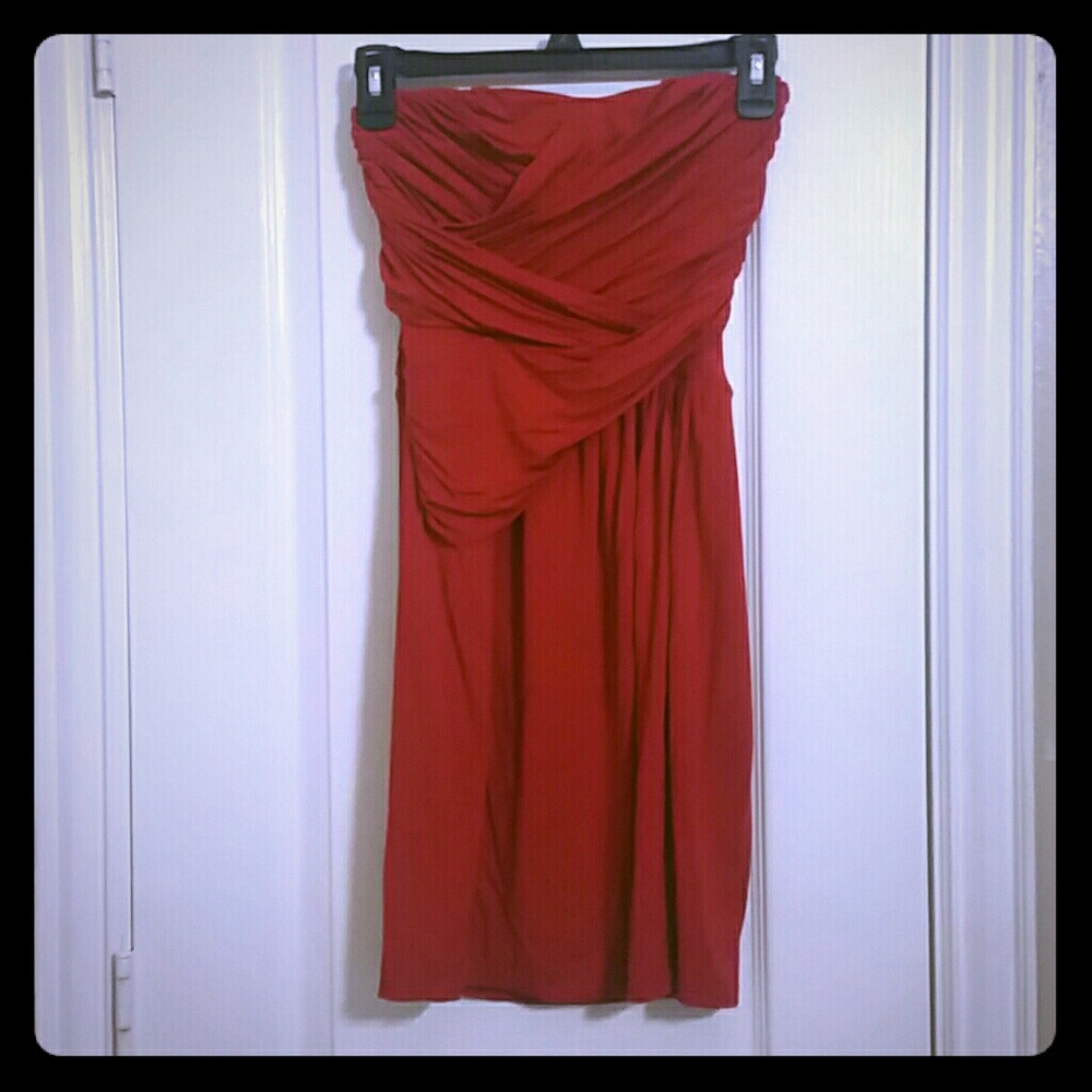 Express red wrap dress
