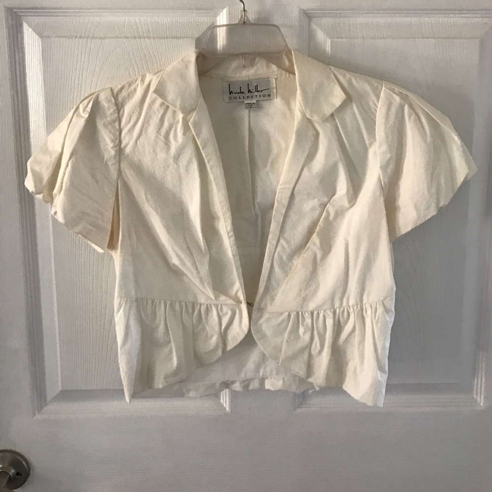 White Nicole Miller shrug