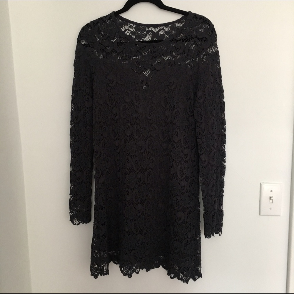 Navy Nightcap Lace Dress