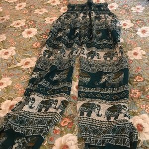 The Elephant Pants - Green/White