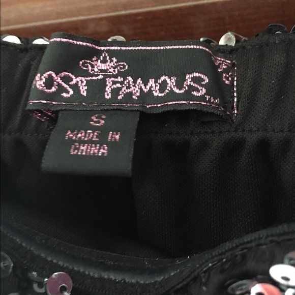 Strapless sparkly and black dress for a night out - Picture 3 of 4