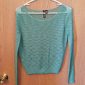 Tillys Xs mint holey long sleeve