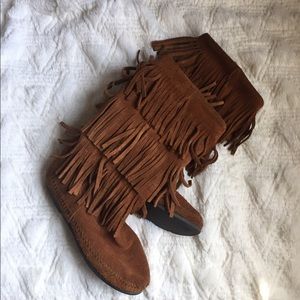 Minnetonka Fringe Boots