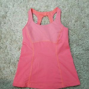 Lululemon peach sports yoga top small