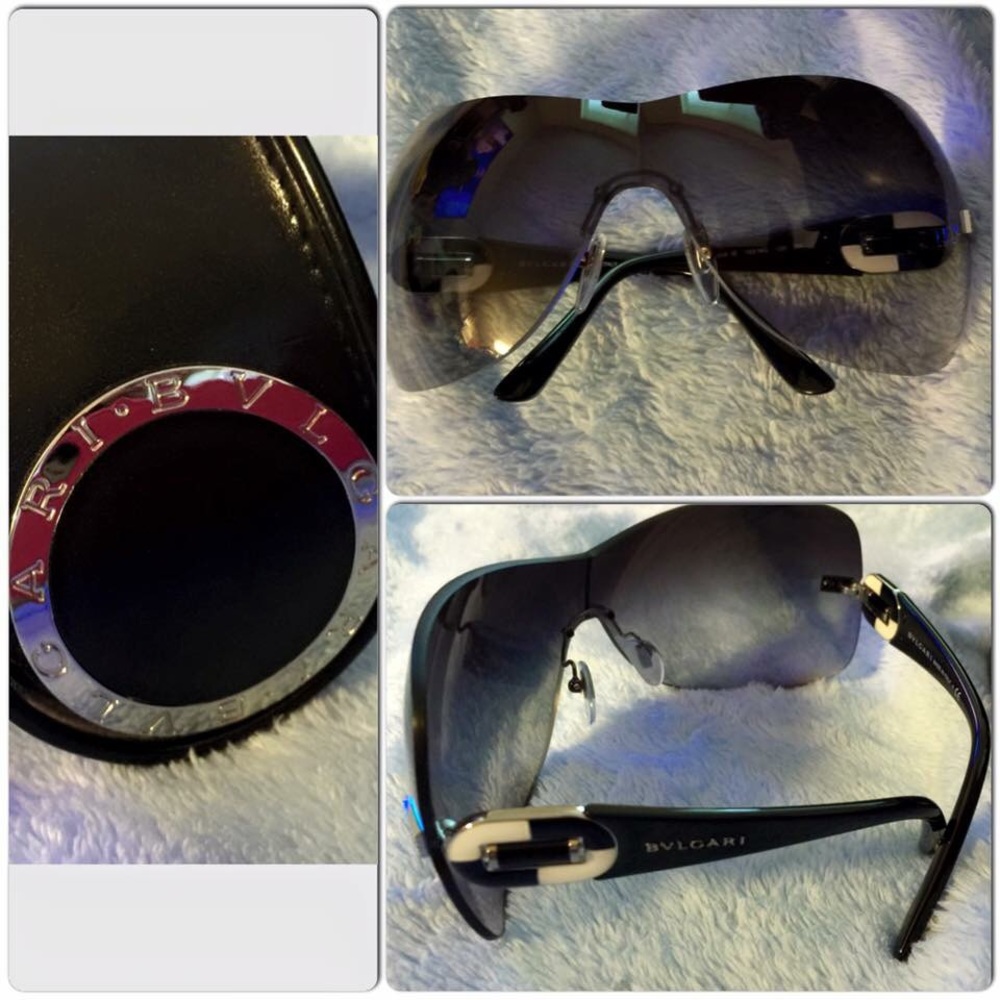 Authentic Bvlgari shield/sunglasses