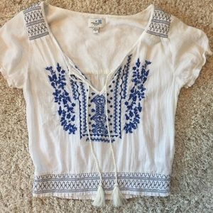 Boho peasant style blouse