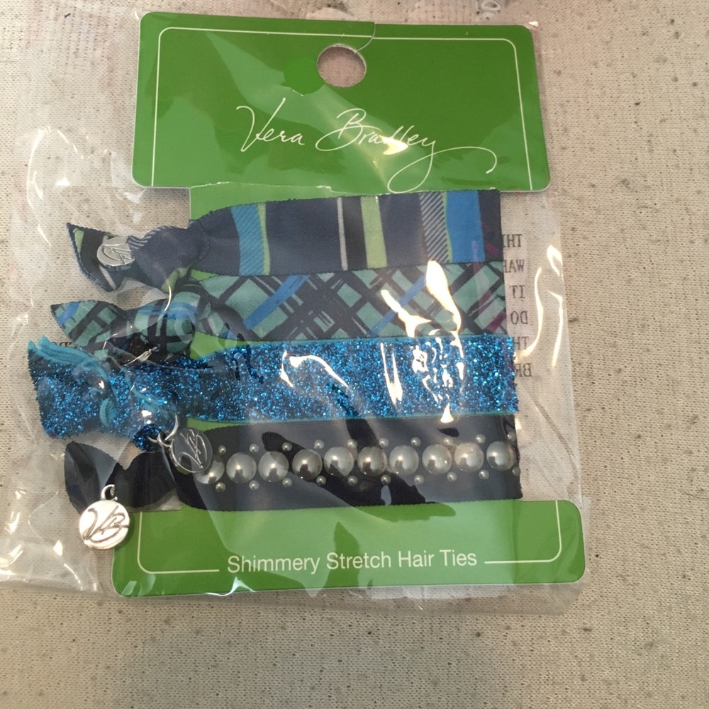 Shimmery stretch hair ties