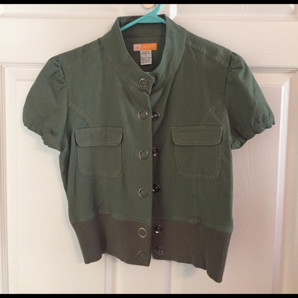 Cropped Army Style Jacket