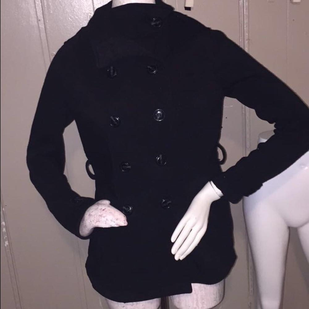 Forever21 Black Pea coat - Picture 2 of 2