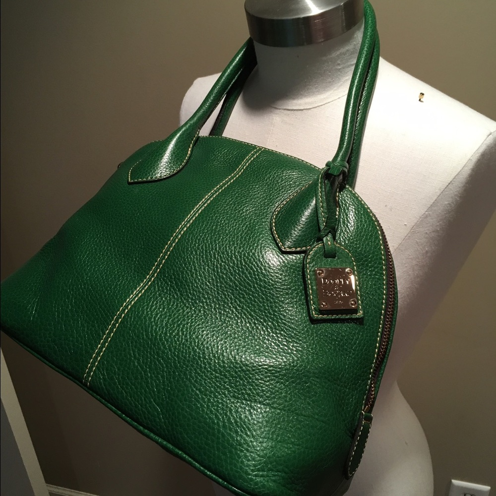 ❤️️Leather satchel beautiful deep green color