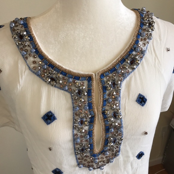 {Anthro} Bejeweled Blouse - Picture 2 of 5
