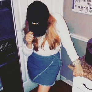 Kendall & Kylie Denim Wrap Skirt