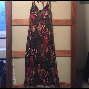 Beautiful multicolored halter dress