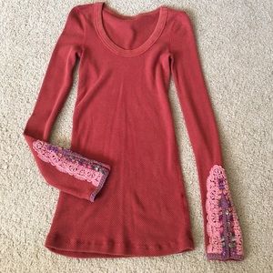 Free People Embroidered Long Sleeve