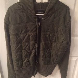 Army green sweater jacket