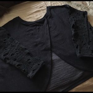 American eagle crop knit sweater