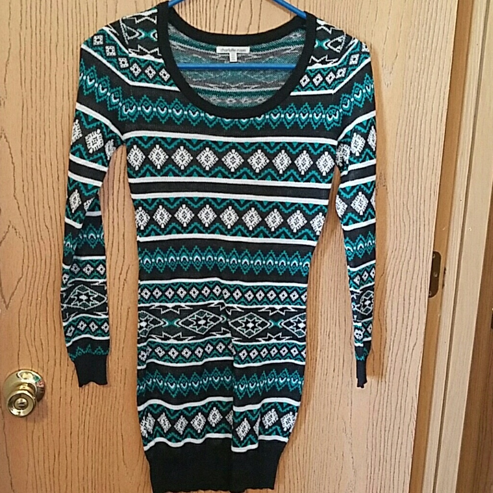 Mint sweater tunic dress xs