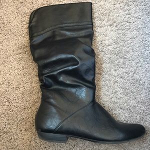 Black Mid Calf Boots- Size 9