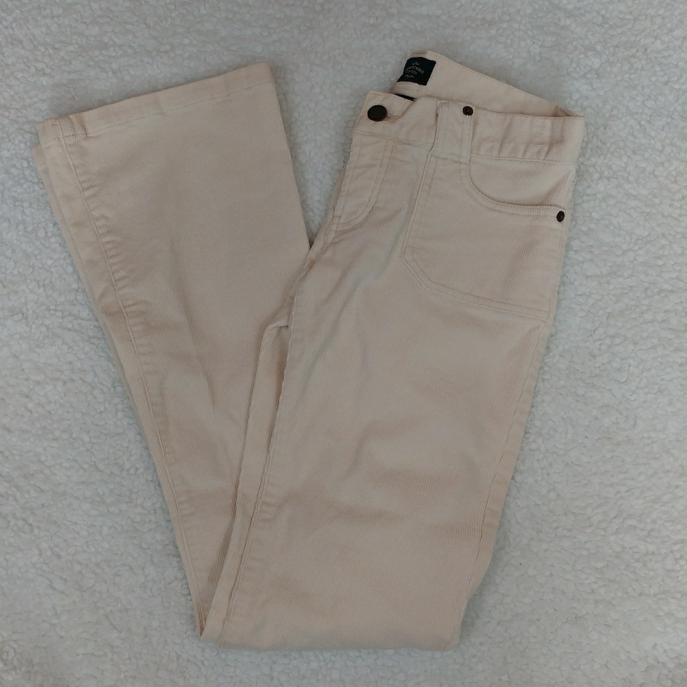 Abercrombie & Fitch Beige Corduroy Wide Leg Pants
