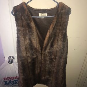 Faux fur vest