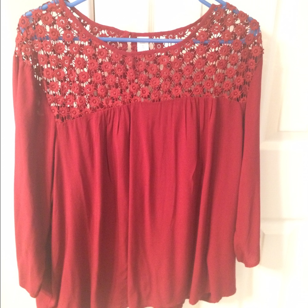Burnt orange blouse
