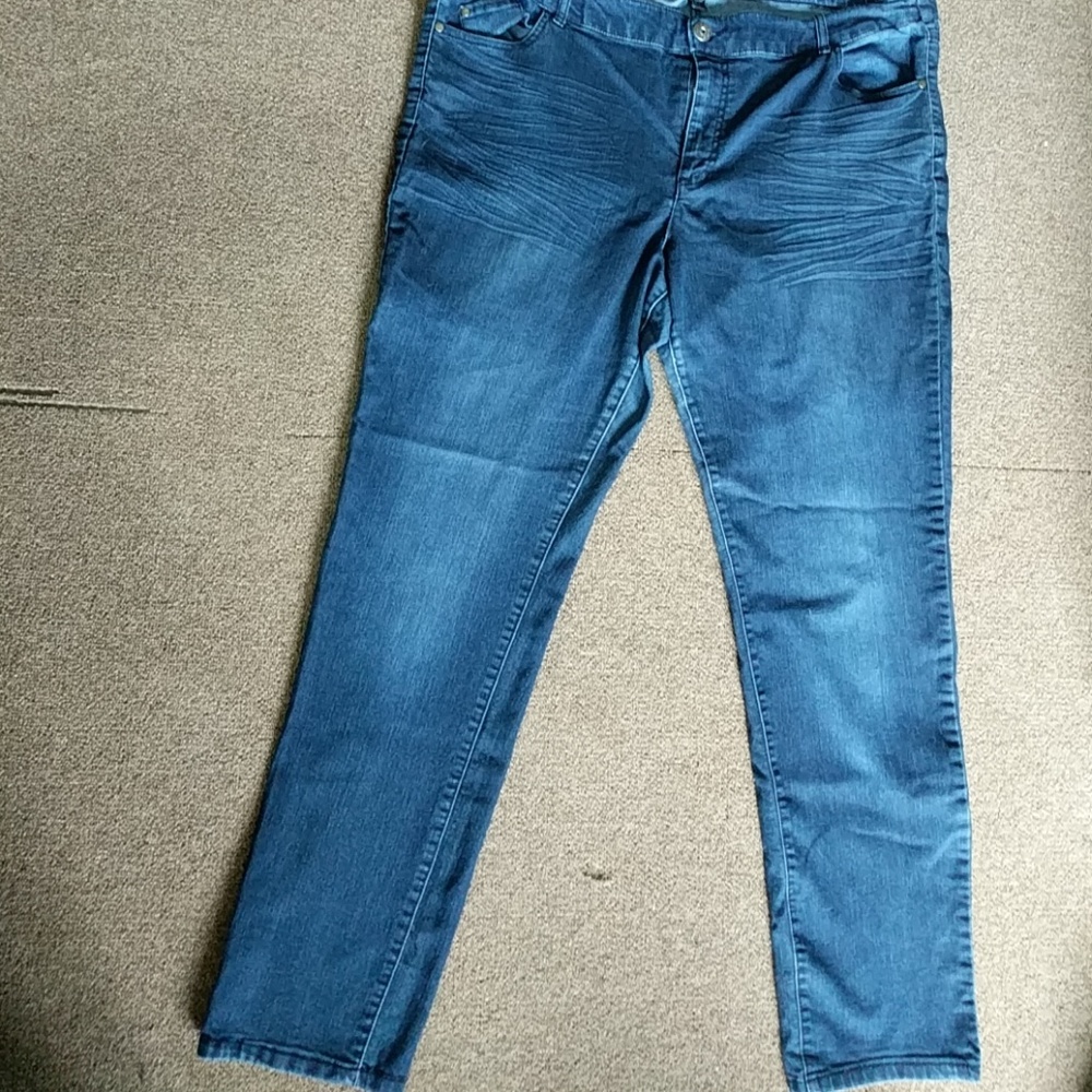 Stretchy straight leg jeans
