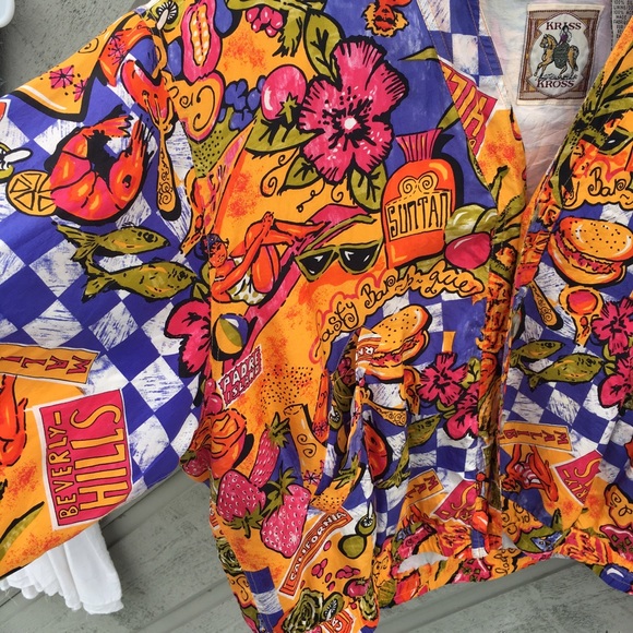 Vintage silk sport jacket - Picture 3 of 6