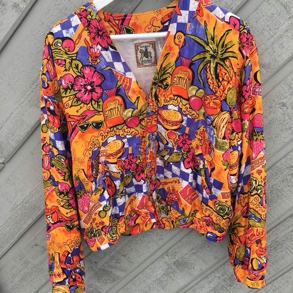 Vintage silk sport jacket - Picture 2 of 6