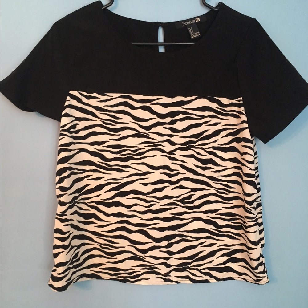 Forever 21 zebra print top
