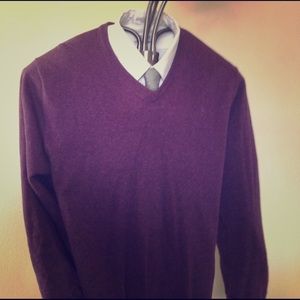 Purple cotton cashmere sweater