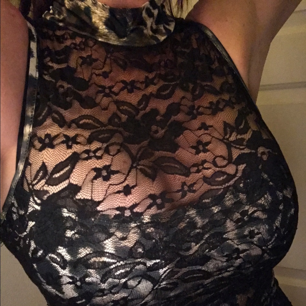 Leopard Black Lace Mini!