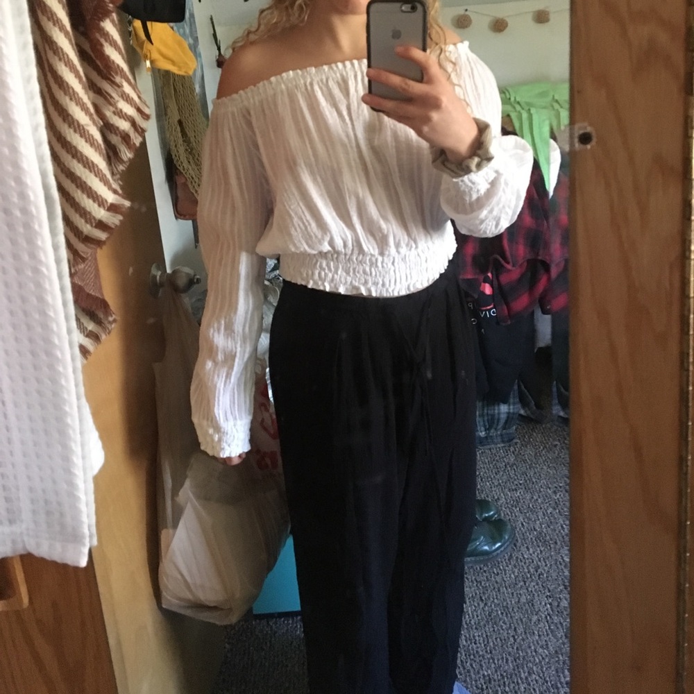 Off shoulder white blouse