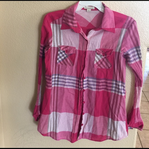 Twenty one pink long sleeve blouse - Picture 1 of 4