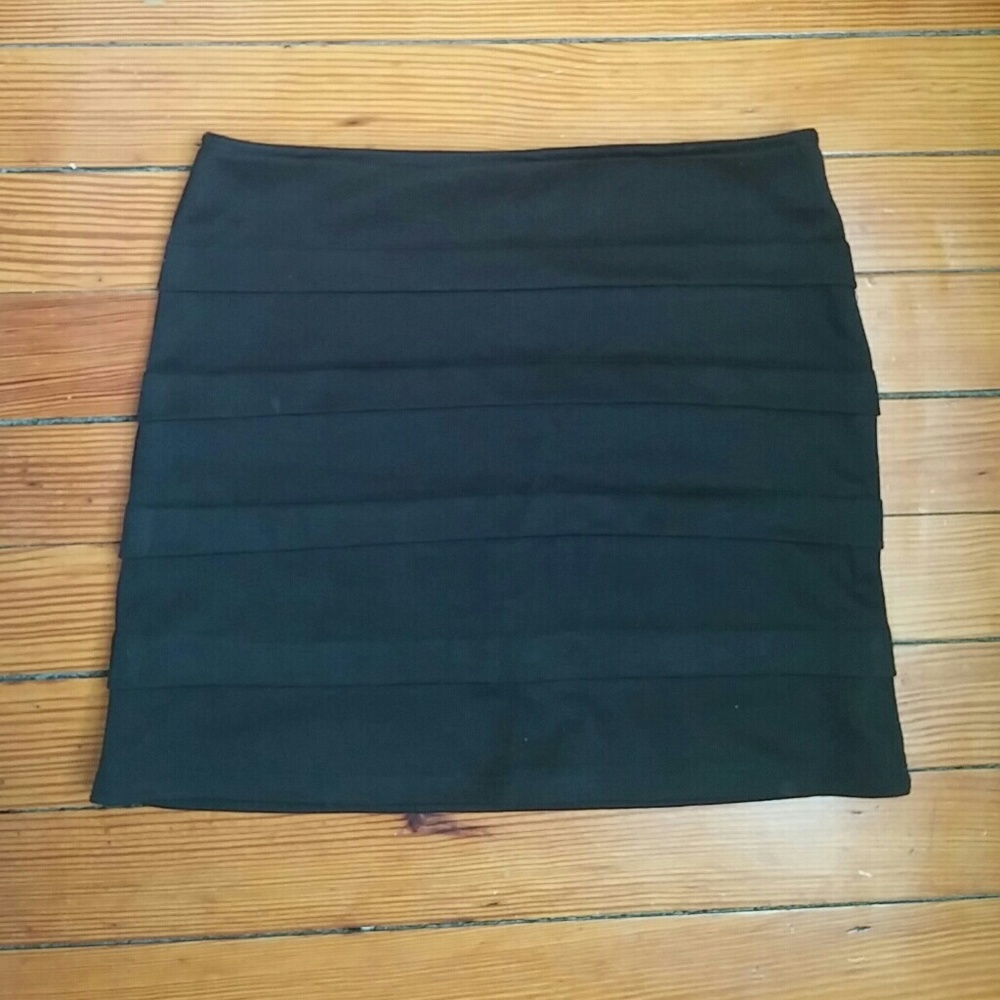 Black Pleated Mini Skirt