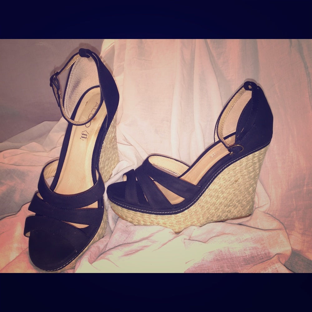 Aldo platform espadrilles with ankle strap!