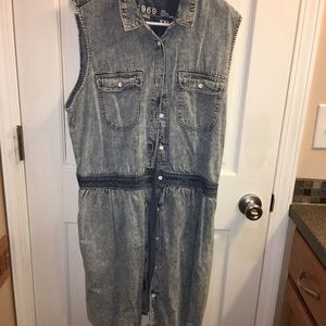 GAP plus size denim button down dress. SZ XXL