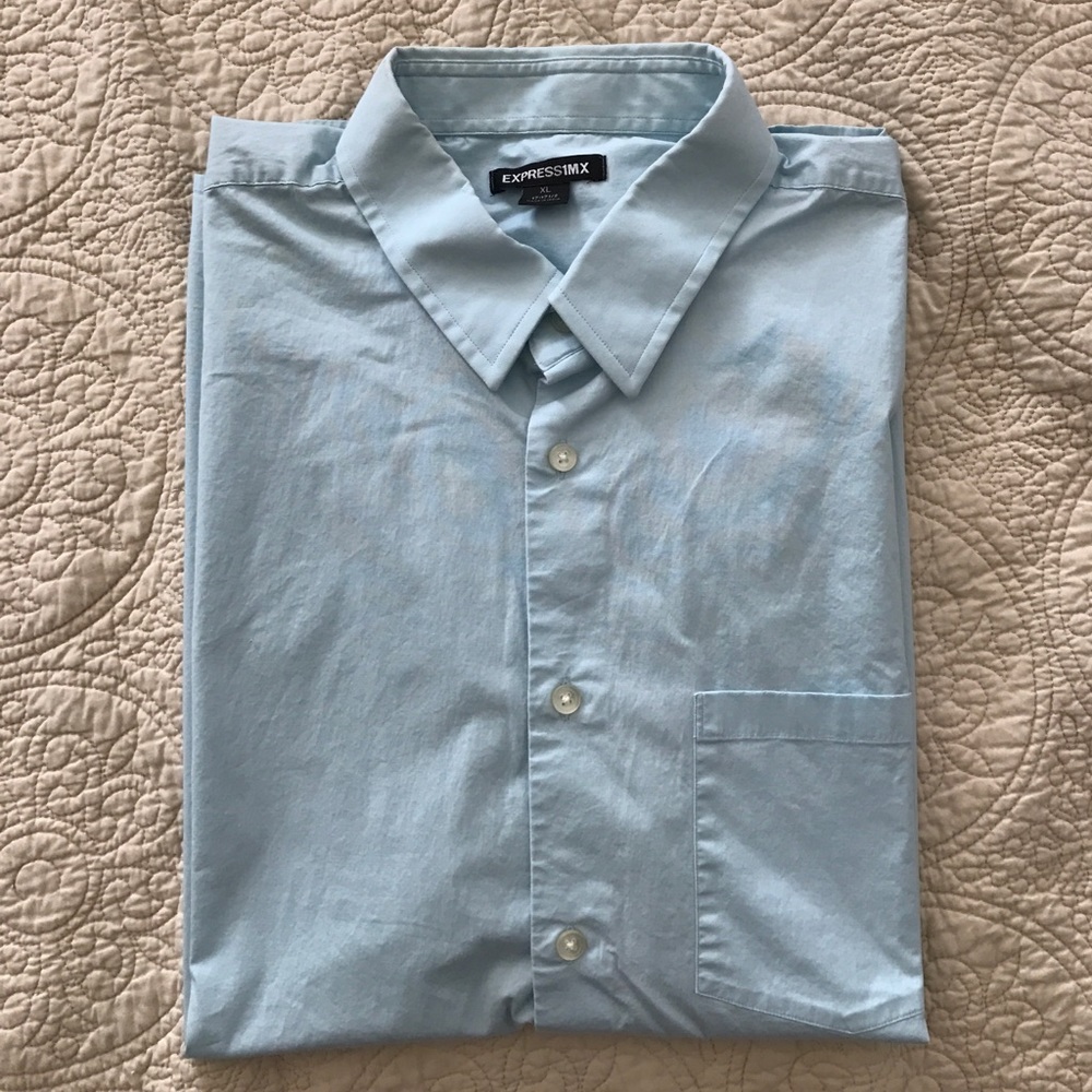 Express 1MX short sleeve button down shirt