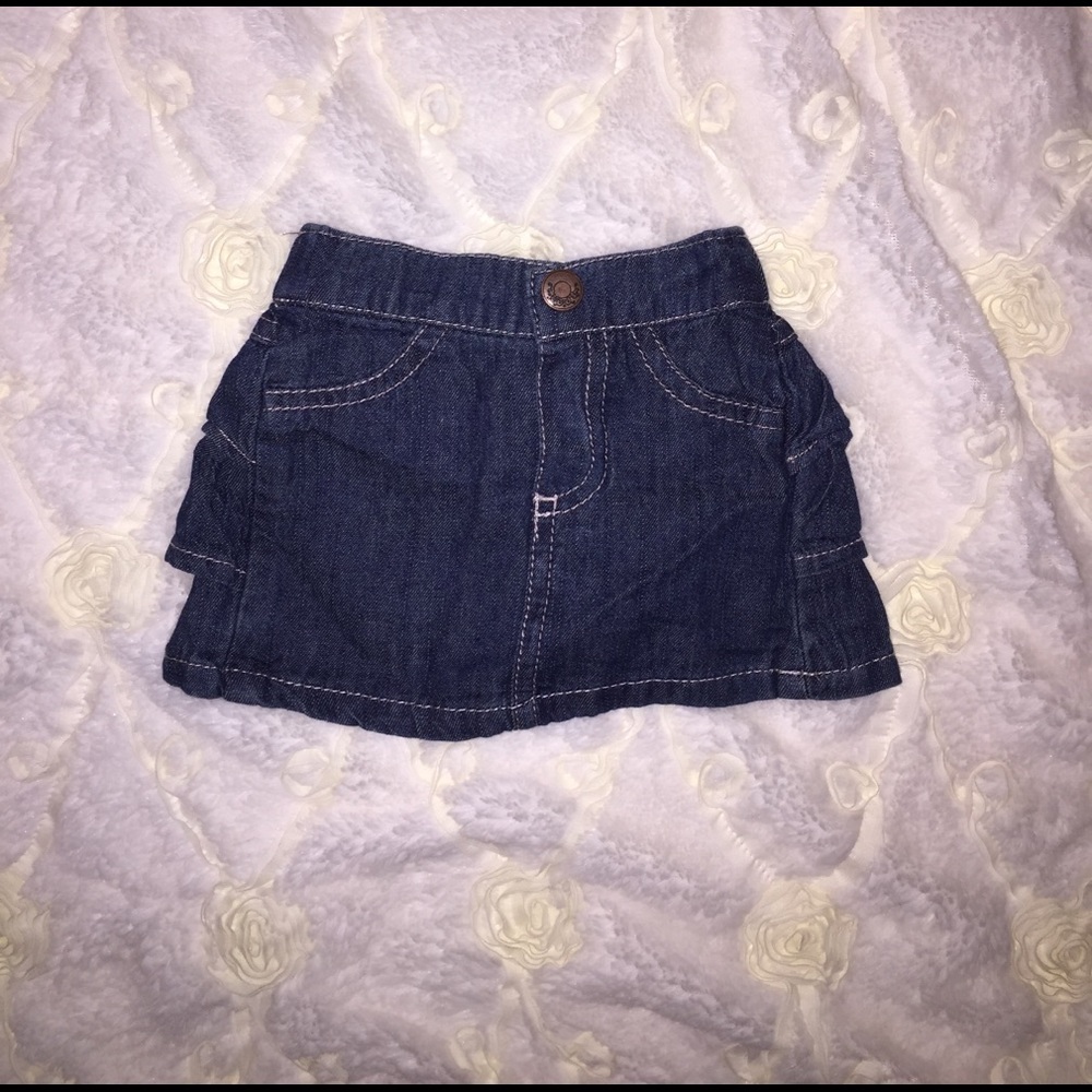 💚LIKE NEW💚 Newborn Denim Ruffle Skirt