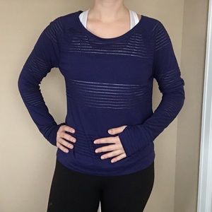 Athleta Perforated Longsleeve Top