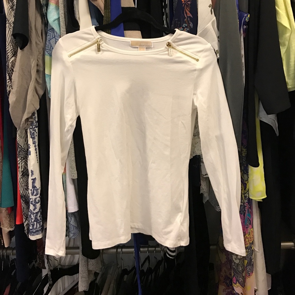 White - MICHEAL KORS - long sleeve shirt