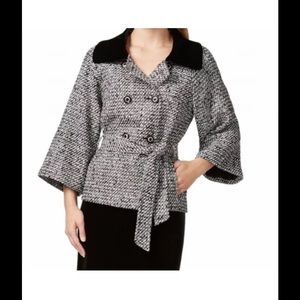 *SOLD* Tahari By ASL Textured Knit Metallic Jacket s 12