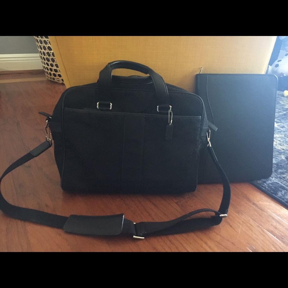 Coach Laptop Computer Bag - all black