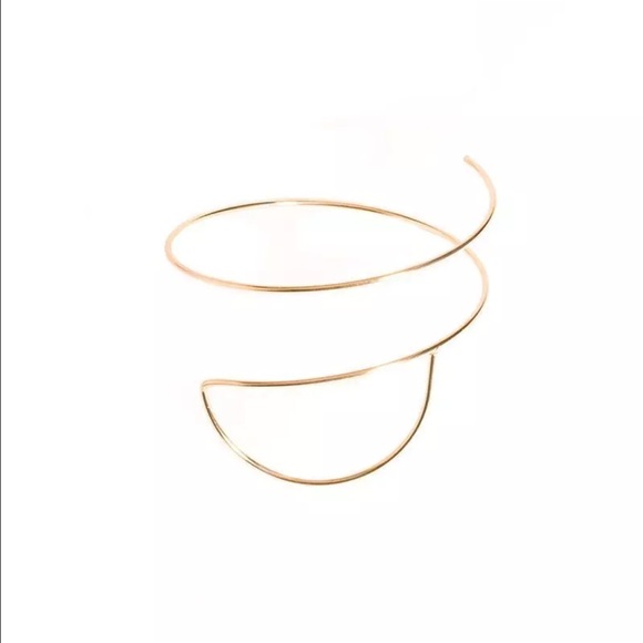 Boho Gold Arm Coil Cuff - Picture 2 of 2