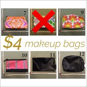 Makeup bags #7-12 (Clinique and Sephora)