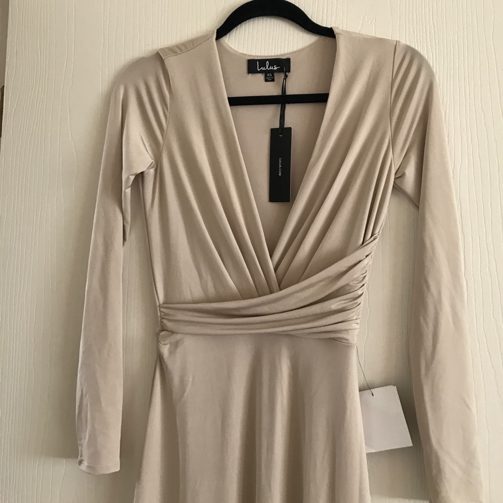 Lulus Full Length Champagne dress