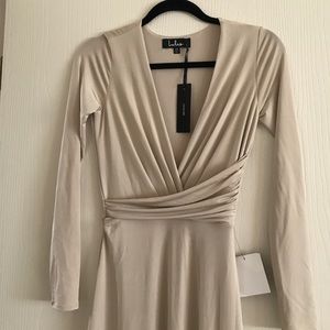 Lulus Full Length Champagne dress