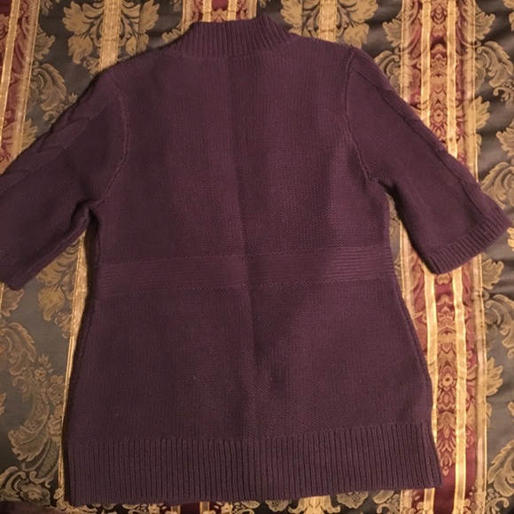 Loft Short Sleeved Plum Cardigan - Picture 5 of 5
